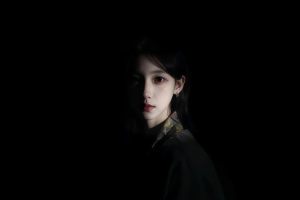 光影 冷艳 暗黑美女3000x2000壁纸