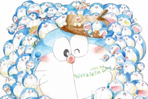 哆啦a梦 叮当猫生日快乐图片