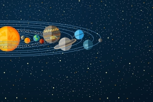 矢量扁平化手绘太空宇宙背景