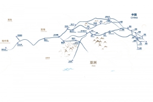 丝绸之路矢量线路图