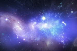 星光星空极光炫彩天空宇宙科幻科技背景