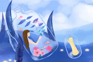 手绘插画水彩唯美banner