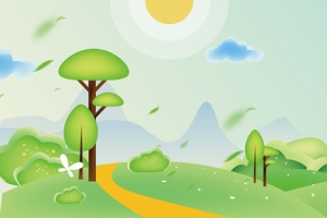 植树节绿色卡通可爱banner