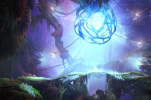 紫色游戏场景矢量背景