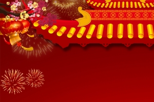 春节淘宝红色中国风电商海报PSD分层