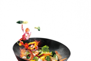 中餐爆炒虾仁素菜