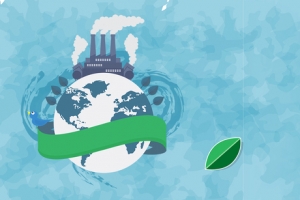 保护地球人人有责手绘蓝色banner