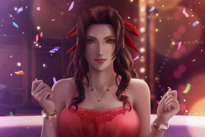 艾瑞丝 最终幻想 红色裙子性感美女4k手机壁纸