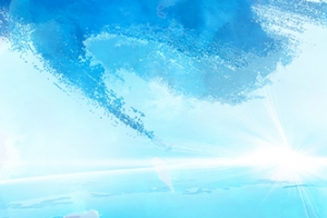 蓝色水彩风格质感banner