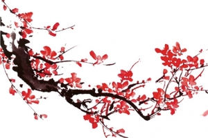 水墨中国凤梅花