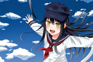 女孩 微笑 帽子 水手服 动漫 4k壁纸 3840x2160