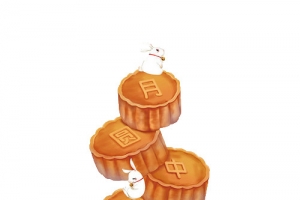 免抠中秋月饼卡通