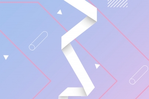渐变色双十一五折服装店创意促销活动海报
