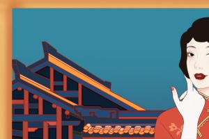 国风美少女背景