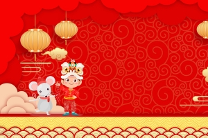 红色喜庆海报背景图