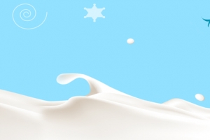 乳制品蓝色丝滑牛奶简约海报背景
