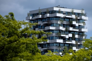 建筑 房子 阳台 树木 垂直森林 建筑 4k壁纸 3840x2160