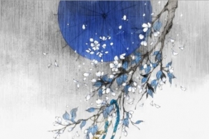 唯美古风水彩插画