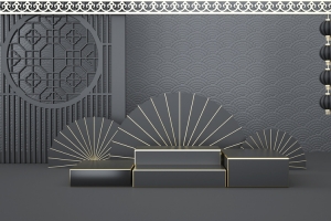 C4D，黑金，舞台，高端