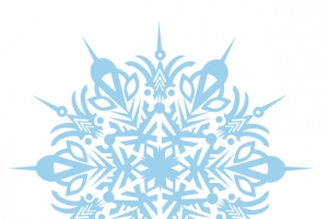 手绘复杂淡蓝色雪花底纹