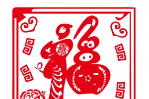 虎年红色剪纸风喜庆新年福运