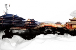 水墨楼阁矢量素材-高清PNG透明免扣设计素材免费下载