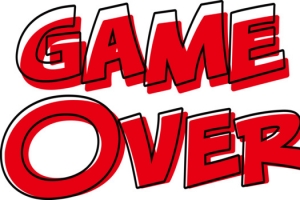 矢量红色gameover