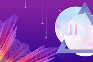 紫色渐变双十一狂欢返场淘宝banner
