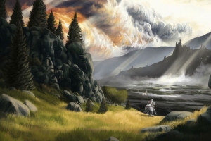 骑士 骑手 马 风景 中世纪 艺术 4k壁纸 3840x2160