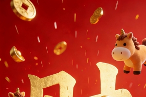 2026马年送财 钱雨 可爱小马送财 过年喜庆4k手机壁纸全屏