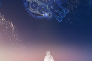 创意时间观念企业励志挂画海报背景psd