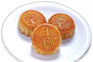 中秋节日三个月饼素材