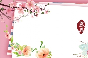 教师节粉色感恩老师花朵春夏banner