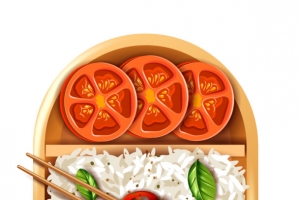 丰盛的便当 外卖 快餐 盒饭