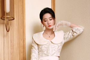 刘亦菲 白色长裙子 优雅 4K美女手机壁纸