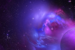 梦幻星空紫色星空几何背景