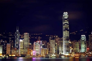香港夜景繁华都市大城市
