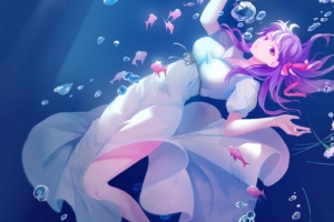 水下 女孩 fate stay night hf 同人4k唯美壁纸