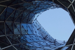 建筑 塔 建筑 菱形 蓝色 4k壁纸 3840x2160