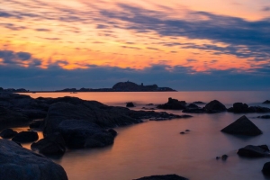 石头 海 天空 傍晚 海岸 地中海 4k壁纸 3840x2160