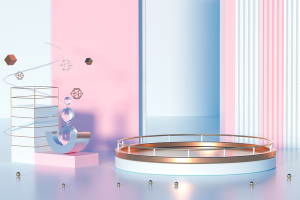 国潮，C4D，简约，场景