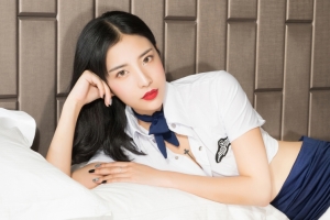 性感身材空姐美女凌雪3440x1440壁纸