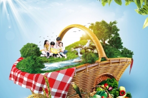 食品安全公益海报背景模板