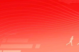 红色奔跑运动背景banner