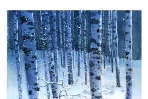 高清摄影创意雪地树林