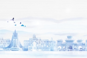 冰雪世界赏冰雕旅游PSD分层