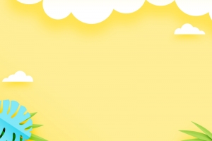 清新剪纸风夏日促销海报