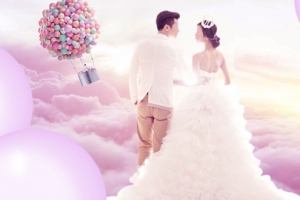 秋季婚博会浪漫新人气球紫色banner