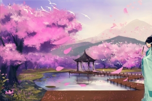 三生三世十里桃花姑姑白浅 唯美插画8k壁纸