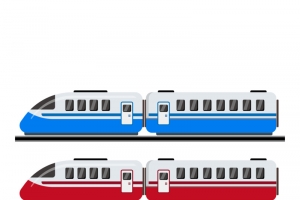 矢量免扣卡通火车